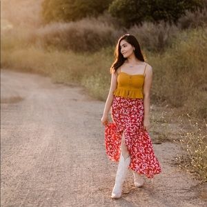 Floral maxi skirt